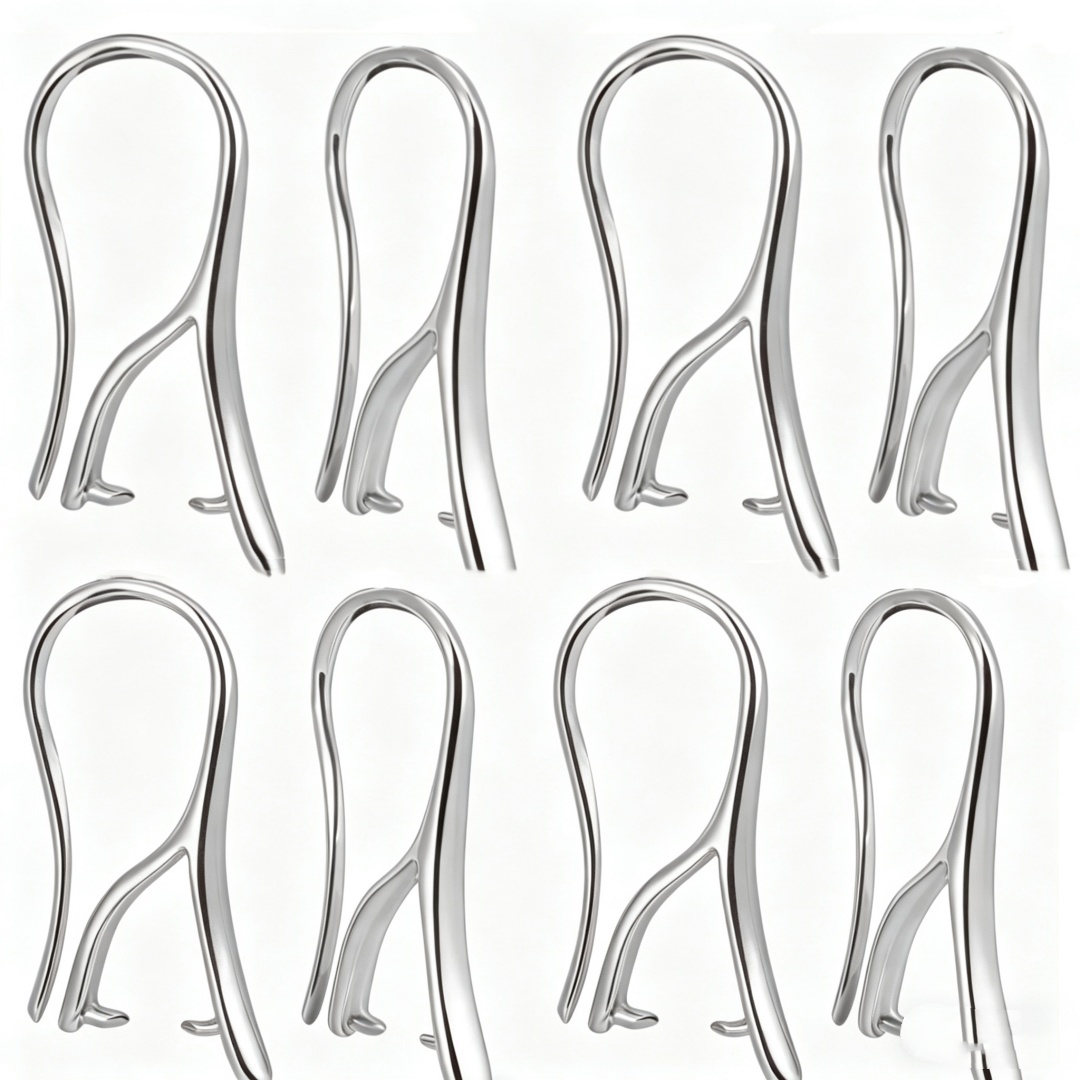 Jewelry Making School - 10/30 stuks wit met knijpbeugels verguld