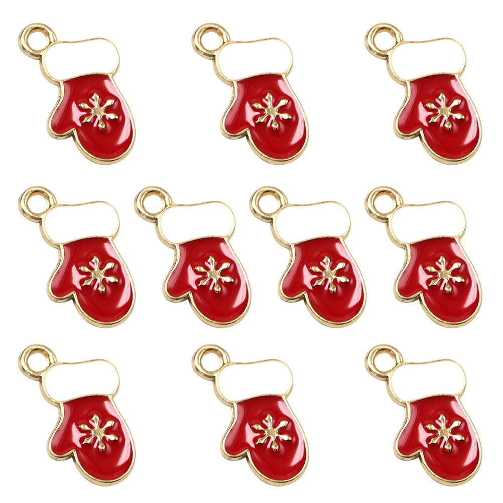 Jewelry Making Gloves - 10 stuks Kerst Handschoen Charms Legering