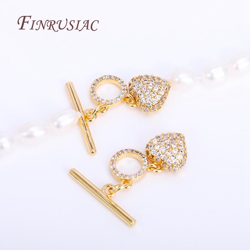 Toggle Clasp Gold - Ingelegde Zirkoon Ot Clasp Hoge Kwaliteit