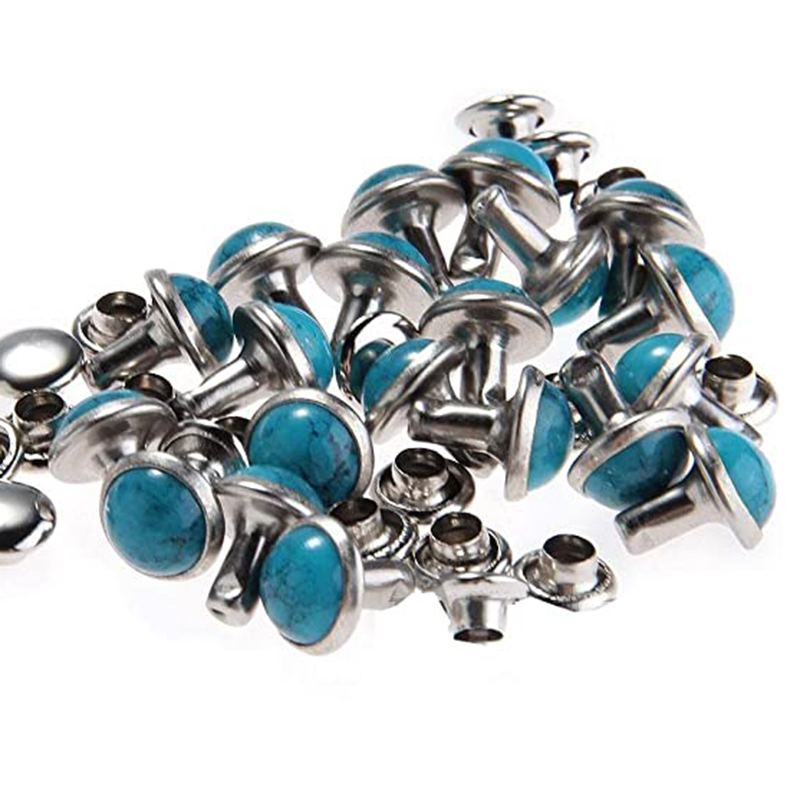 Jewelry Making Rivets - 100Set Blauw Turquoise Klinknagels Studs Diy