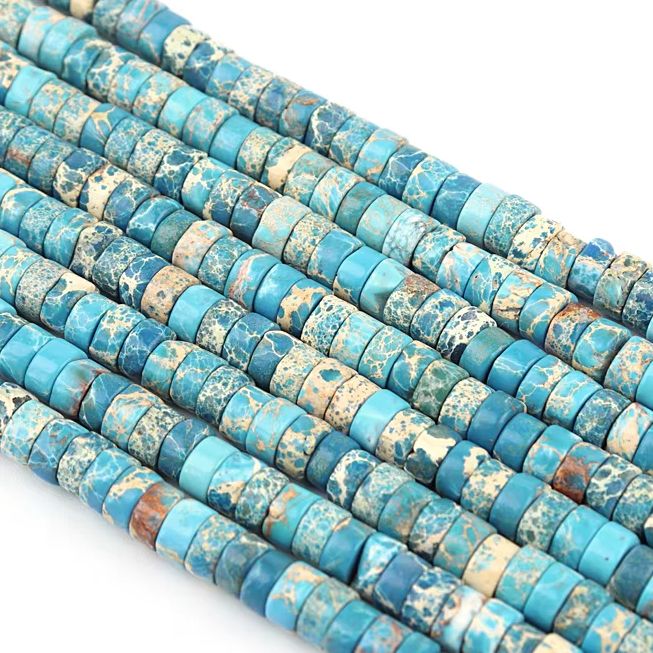 Jewelry Making Gemstones - Natuurlijke Emperor Stone Turquoise kralen, cilindrische