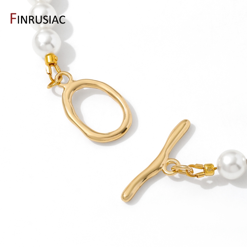 Toggle Clasp Gold - 18K verguld messing ovale/hartvormige OT sluitingen,