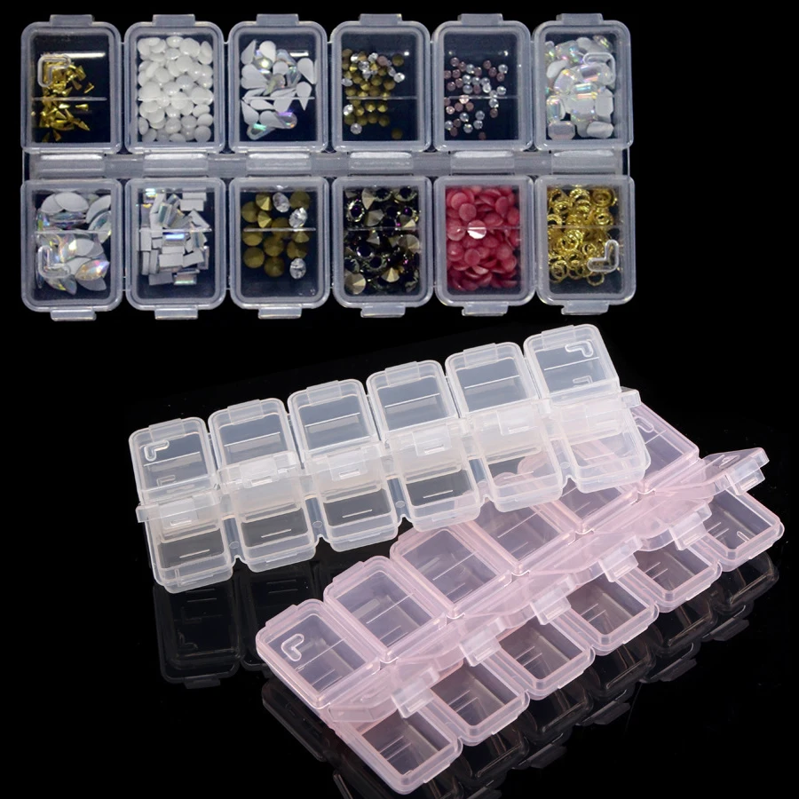Bead Organizer Tray - 12 compartimenten plastic organizerdoosje voor strass