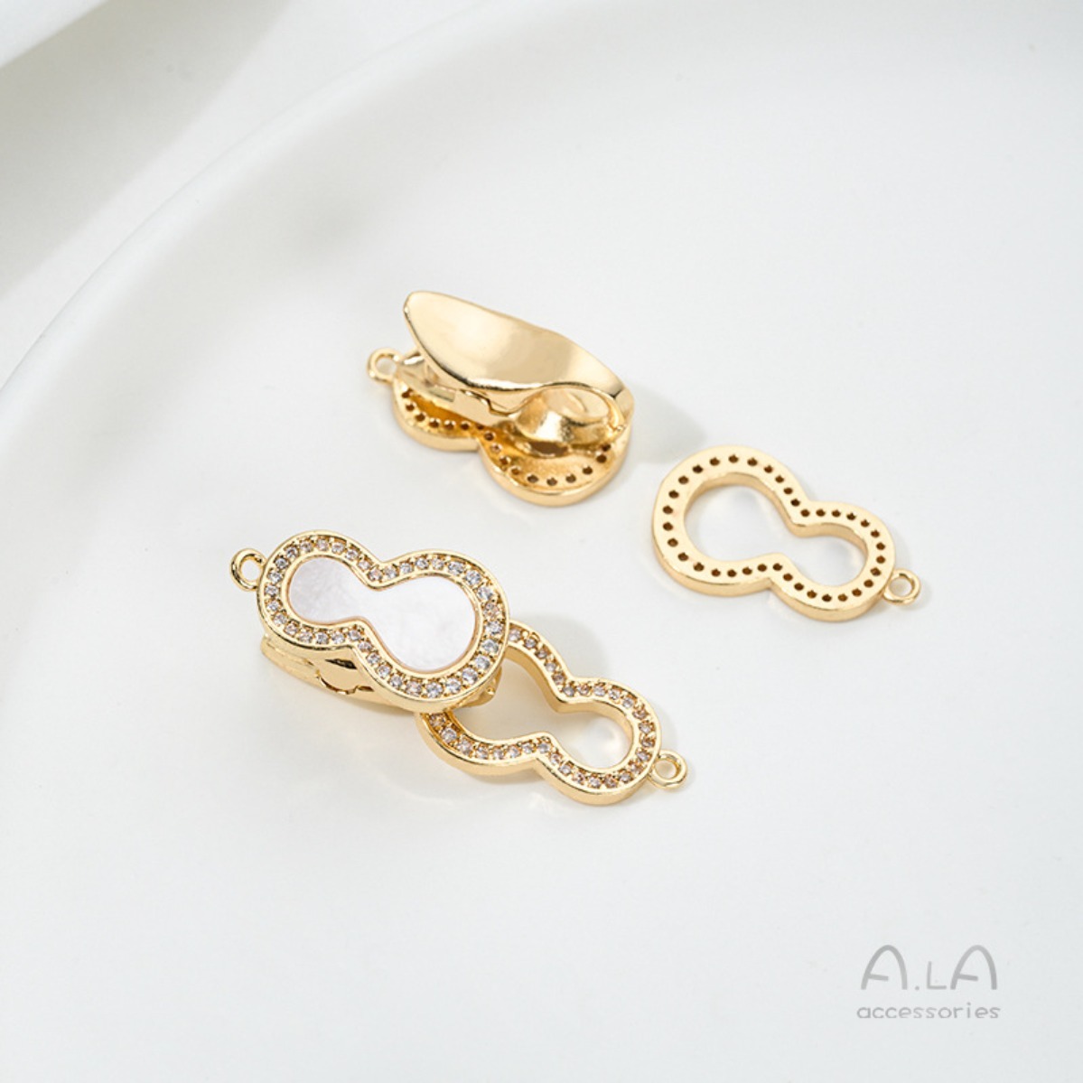 Messing 14K verguld parelmoer  - Toggle Clasp Gold recensie en prijs