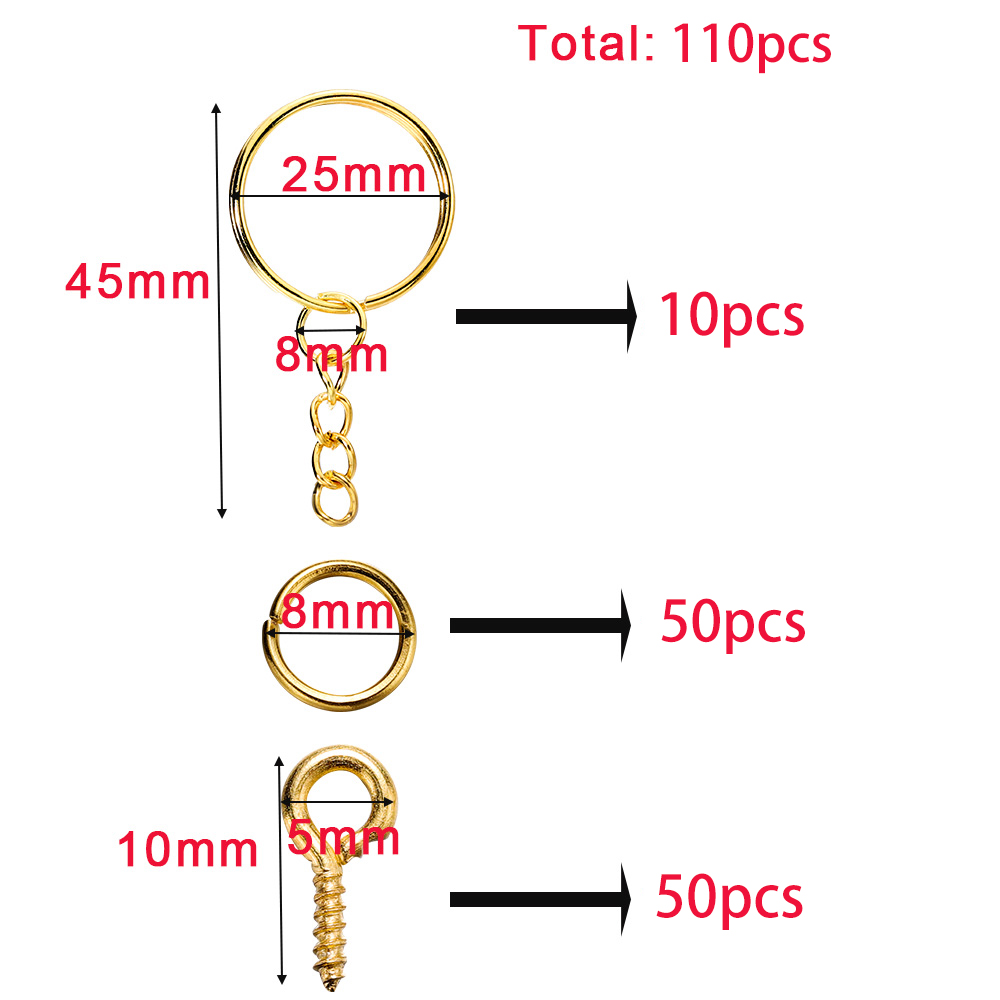 110/220 stks/set Sleutelhanger - Jewelry Making Rivets recensie en prijs
