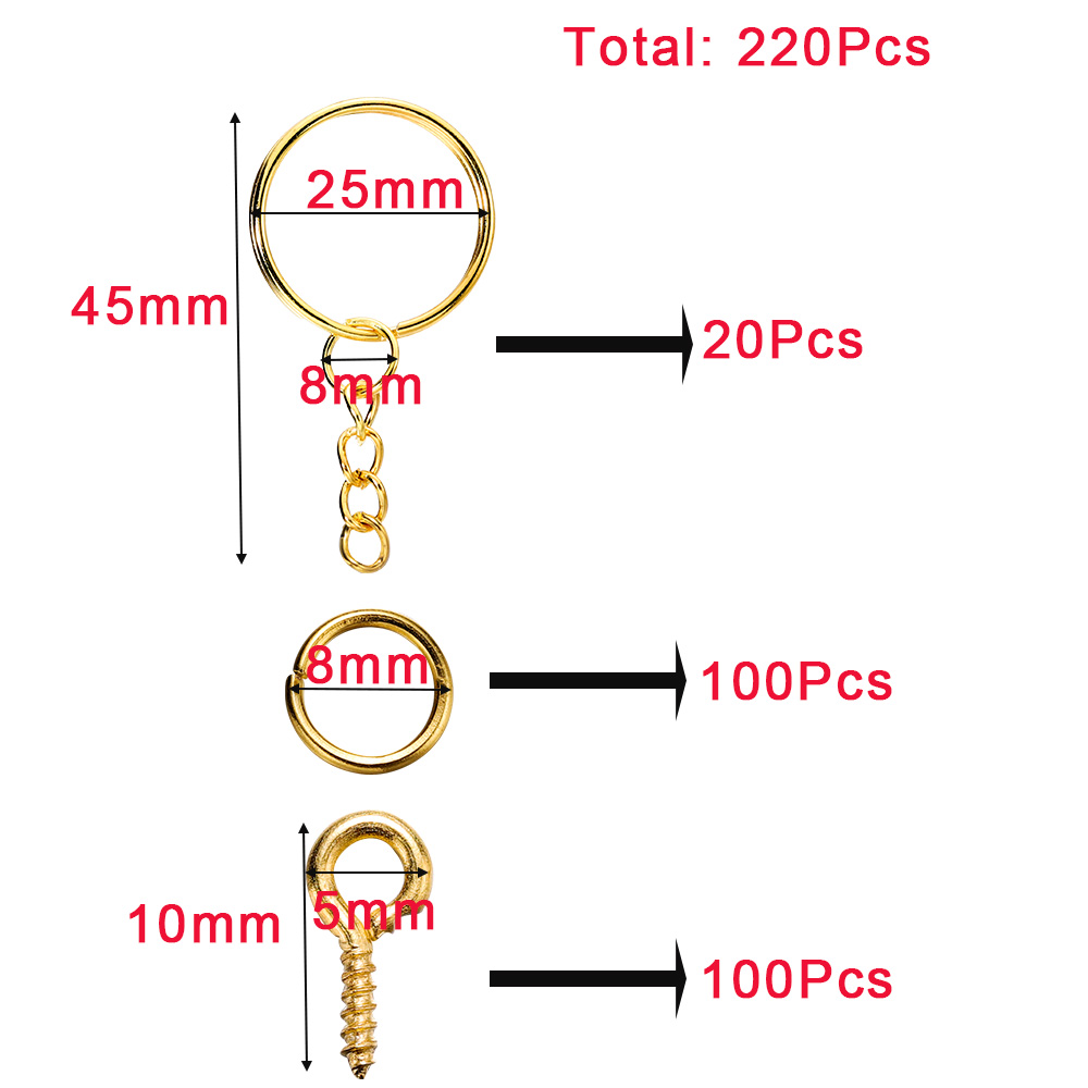 110/220 stks/set Sleutelhanger - Jewelry Making Rivets recensie en prijs
