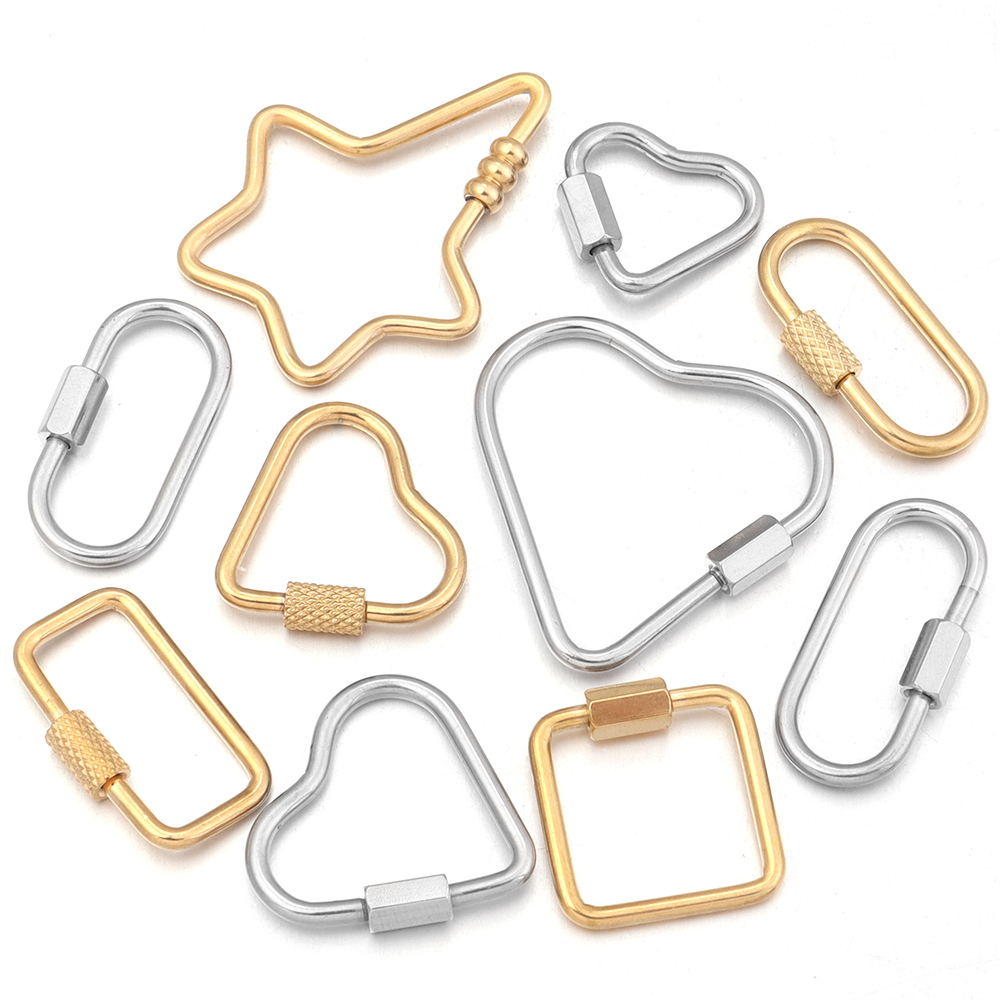 2pcs goud roestvrij staal hart - Jewelry Making School recensie en prijs
