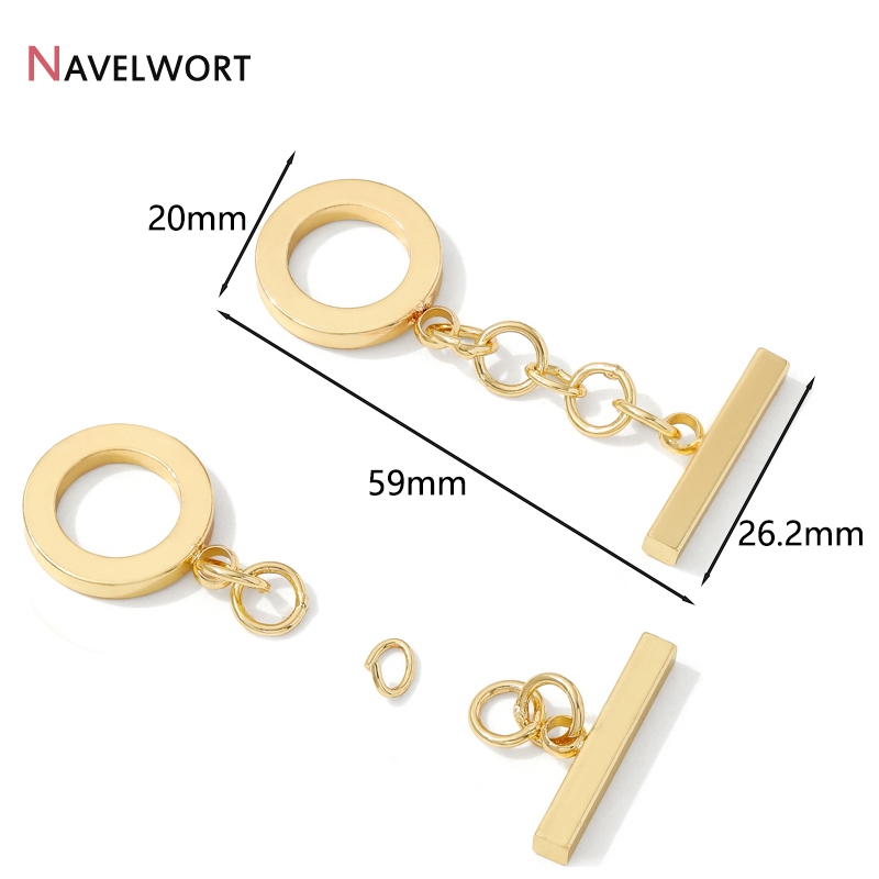 18K verguld messing metalen ro - Toggle Clasp Gold recensie en prijs