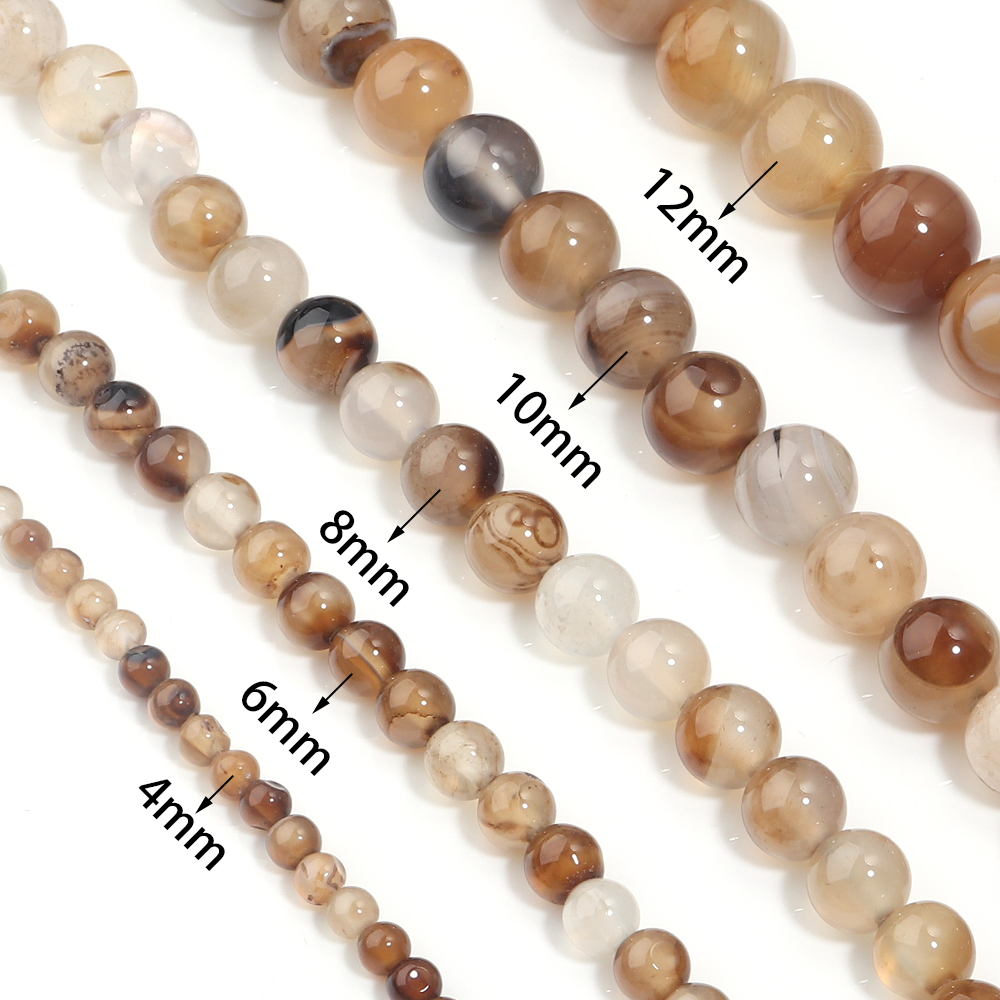 1 strand 6/5/8/10/12mm Lichtbr - Jewelry Making Gemstones recensie en prijs