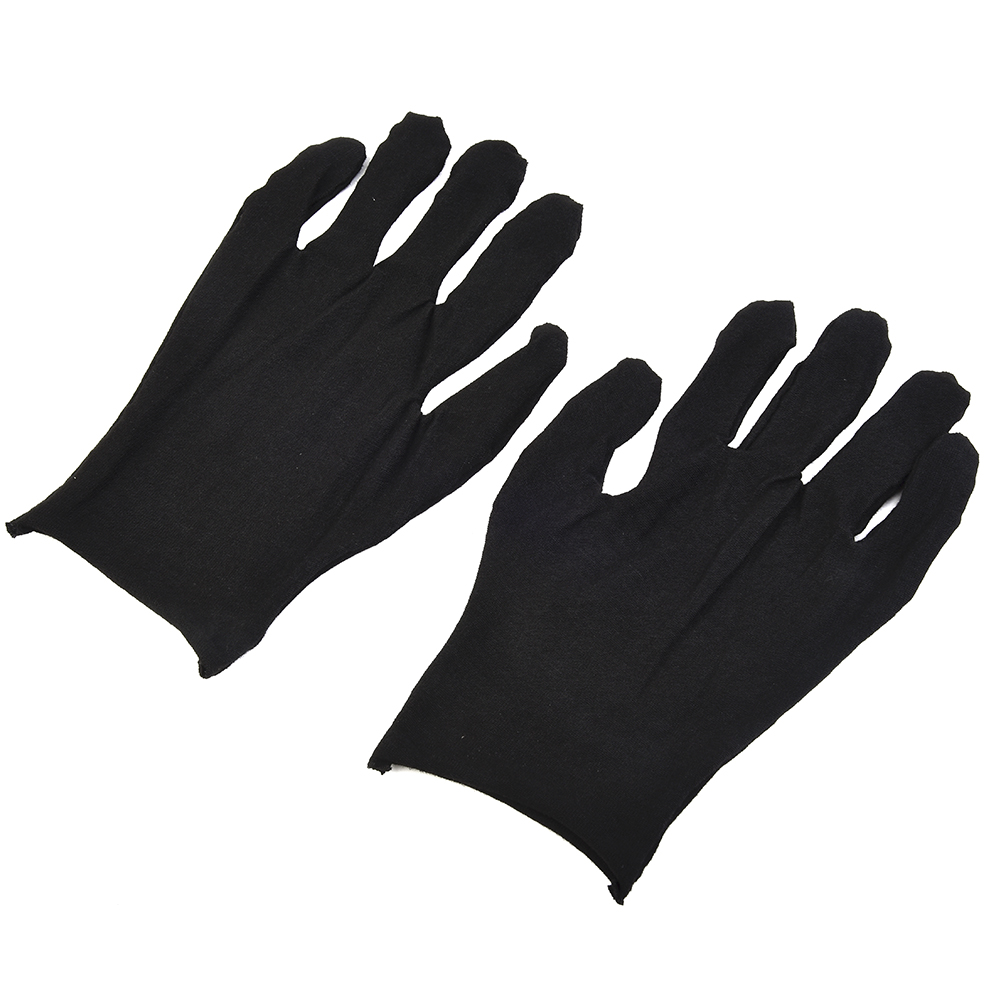12 paar zwarte katoenen handsc - Jewelry Making Gloves recensie en prijs