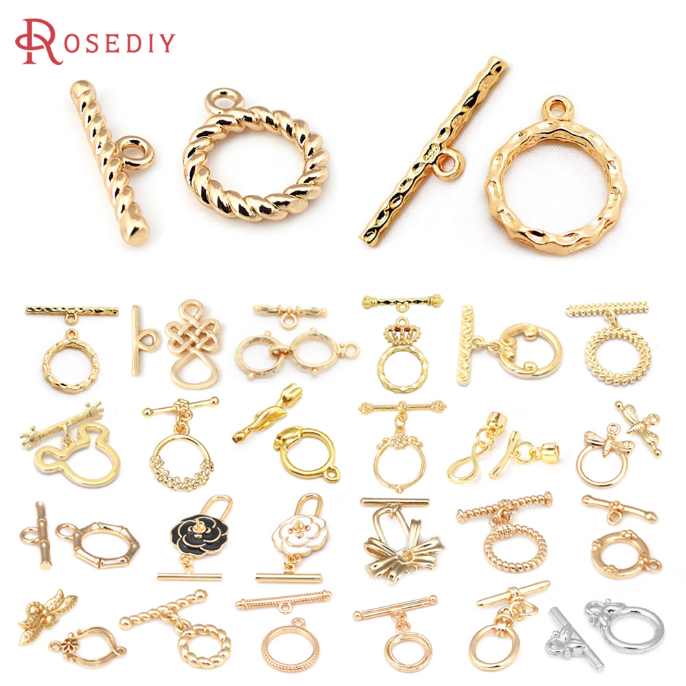 18K goudkleurige messing geome - Toggle Clasp Gold recensie en prijs