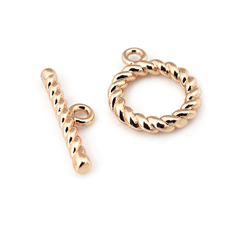 18K goudkleurige messing geome - Toggle Clasp Gold recensie en prijs