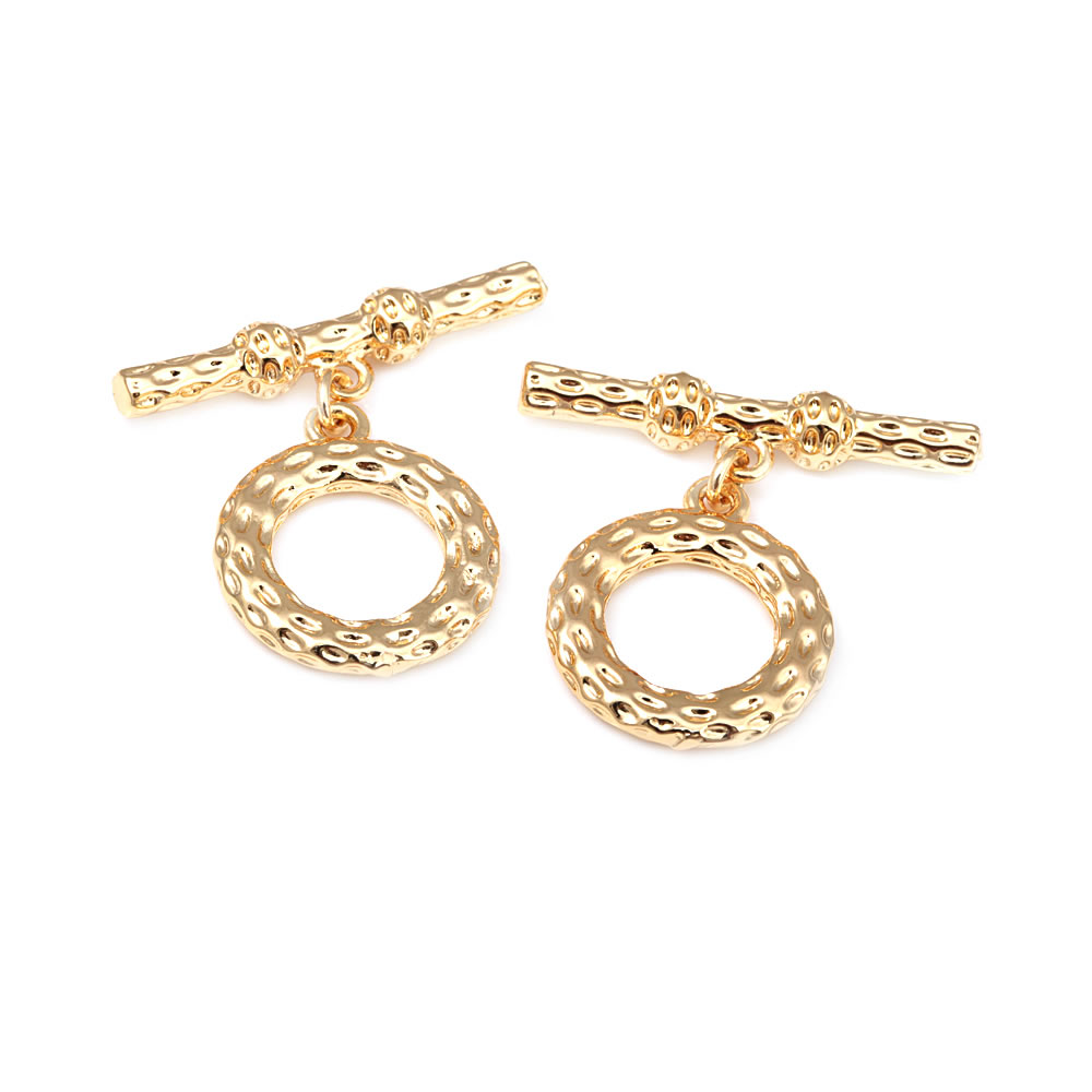 18K goudkleurige messing geome - Toggle Clasp Gold recensie en prijs