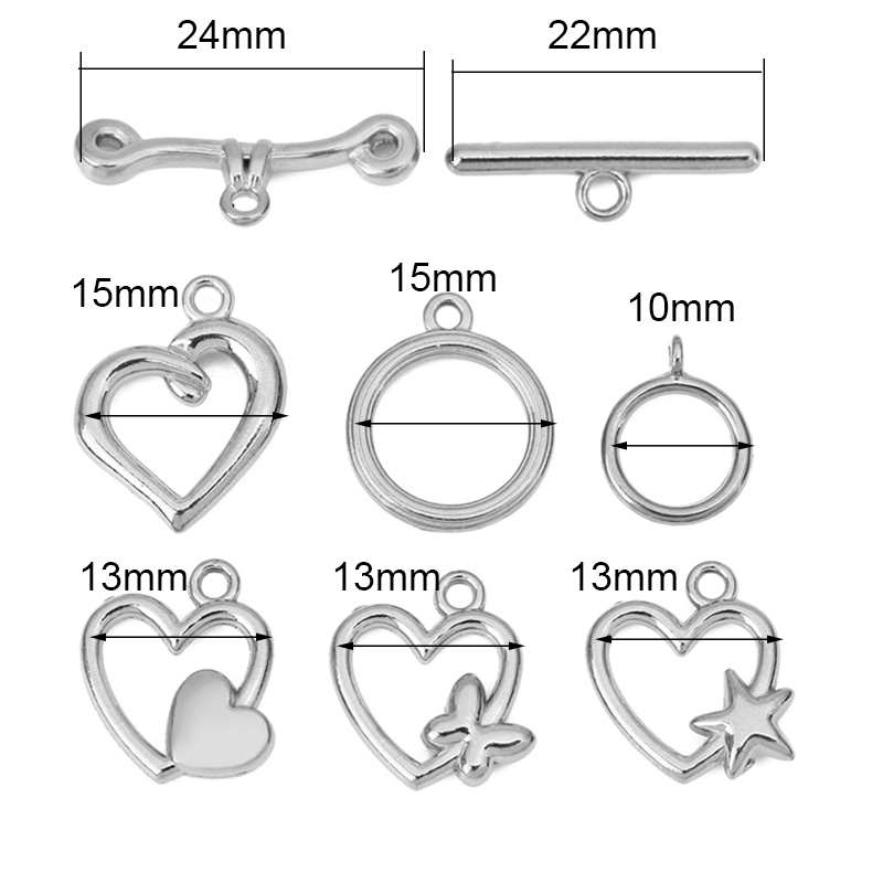 5 sets PVD Never Fade roestvri - Toggle Clasp Gold recensie en prijs