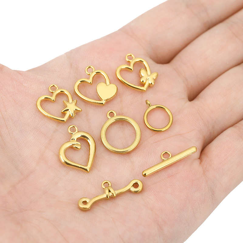 5 sets PVD Never Fade roestvri - Toggle Clasp Gold recensie en prijs