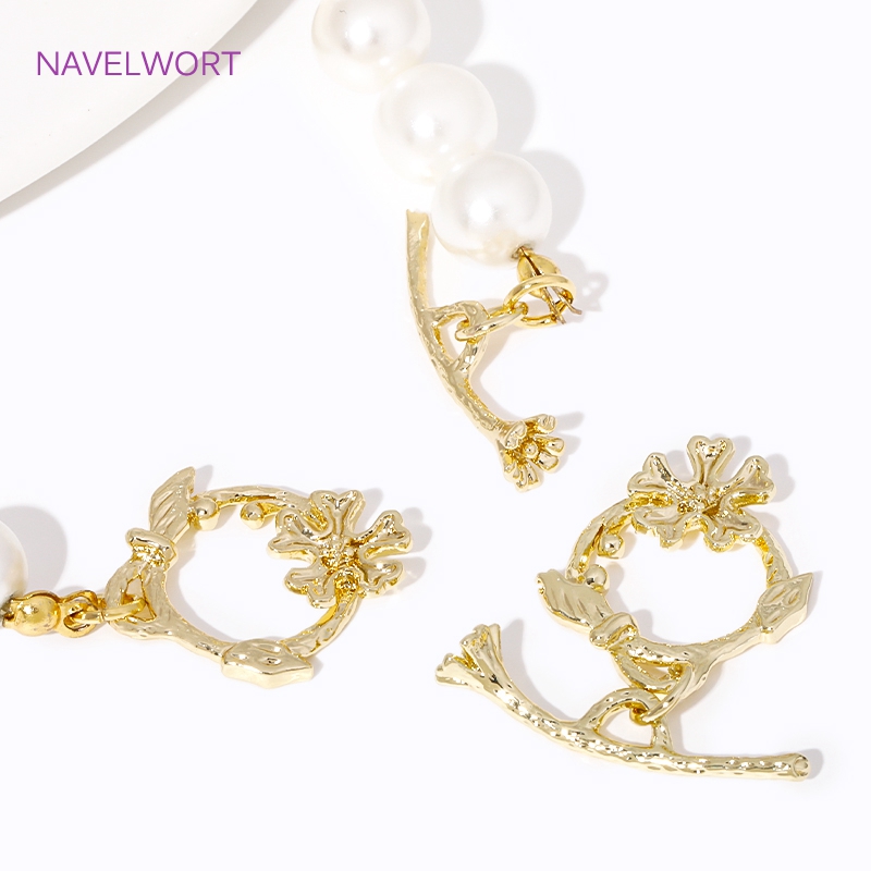 Trendy 18K vergulde bloemtak O - Toggle Clasp Gold recensie en prijs