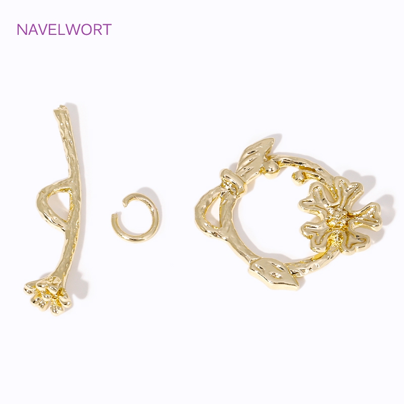 Trendy 18K vergulde bloemtak O - Toggle Clasp Gold recensie en prijs
