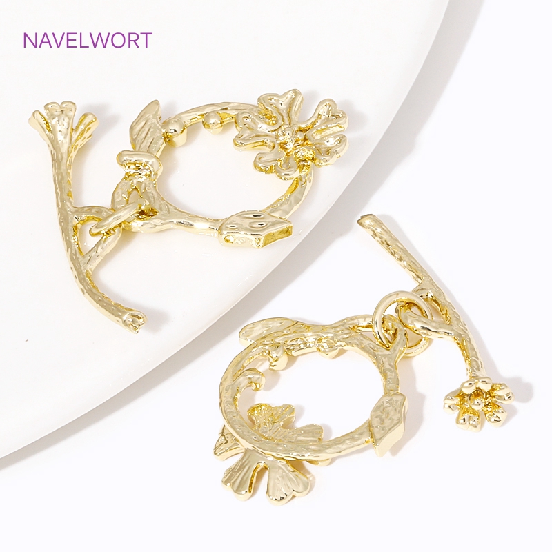 Trendy 18K vergulde bloemtak O - Toggle Clasp Gold recensie en prijs