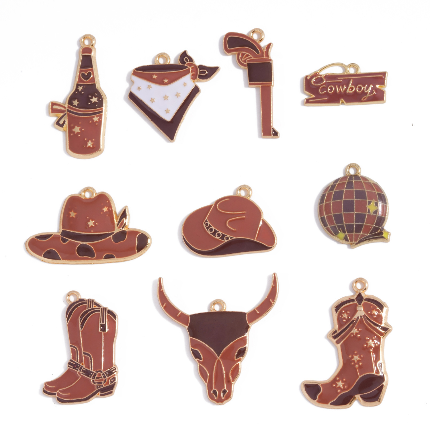 Cowboy Cowgirl Emaille Charms  - Jewelry Making Event recensie en prijs